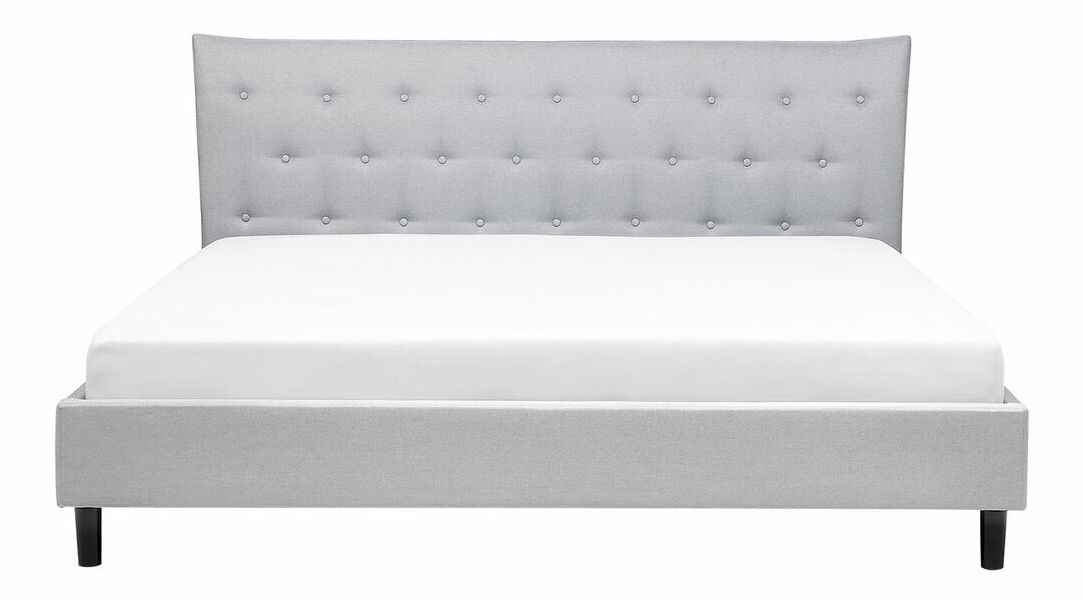 Pat matrimonial 180 cm SANTORI (cu somieră) (gri)