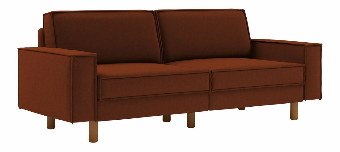 Pohovka trojsedačka Spary 3 (tehlová + orech)