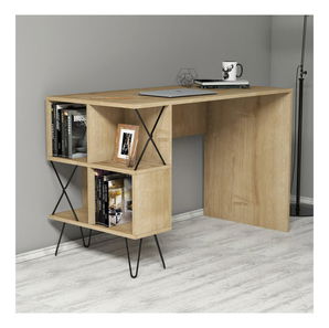 PC stolík Europa (dub + čierna)