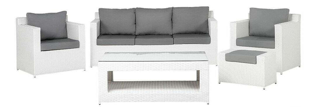 Záhradná sedacia súprava Rimi (biela)