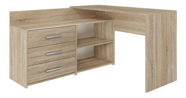 Rohový pc stolík Debio 1 (dub sonoma)