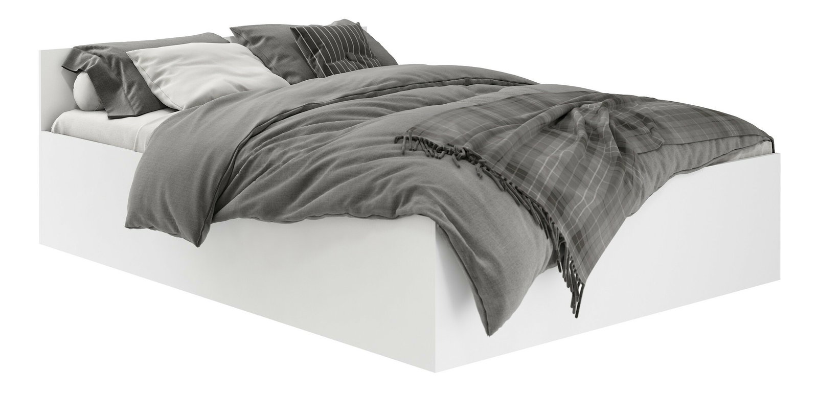 Jednostruki krevet Cezar (bijela) (s madracem i podnicom)