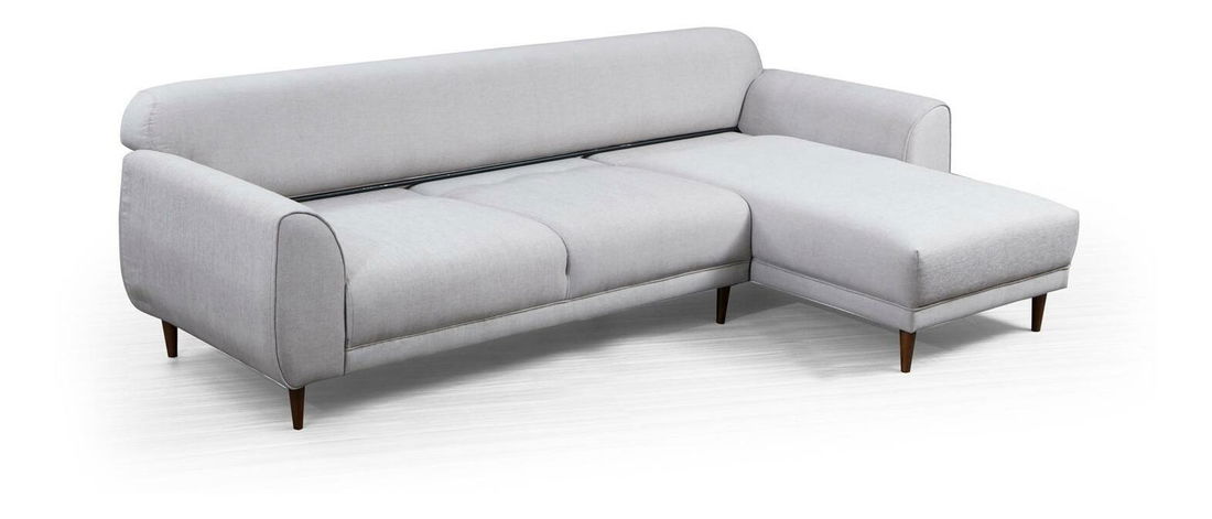 Rohová sedačka Imagetta (P) (béžová + orech)