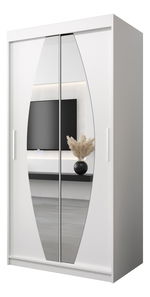 Ormar za garderobu 100 cm Eclipse (bijela mat + bijela mat)