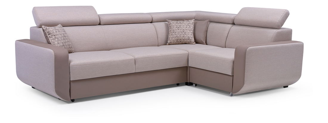 Sarokkanapé Elden (bézs + világosbarna) (J)