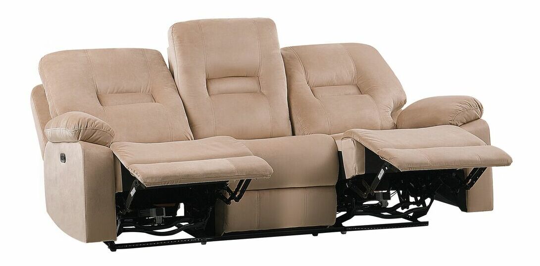 Pohovka trojsedačka Bev (béžová) (s USB portom)