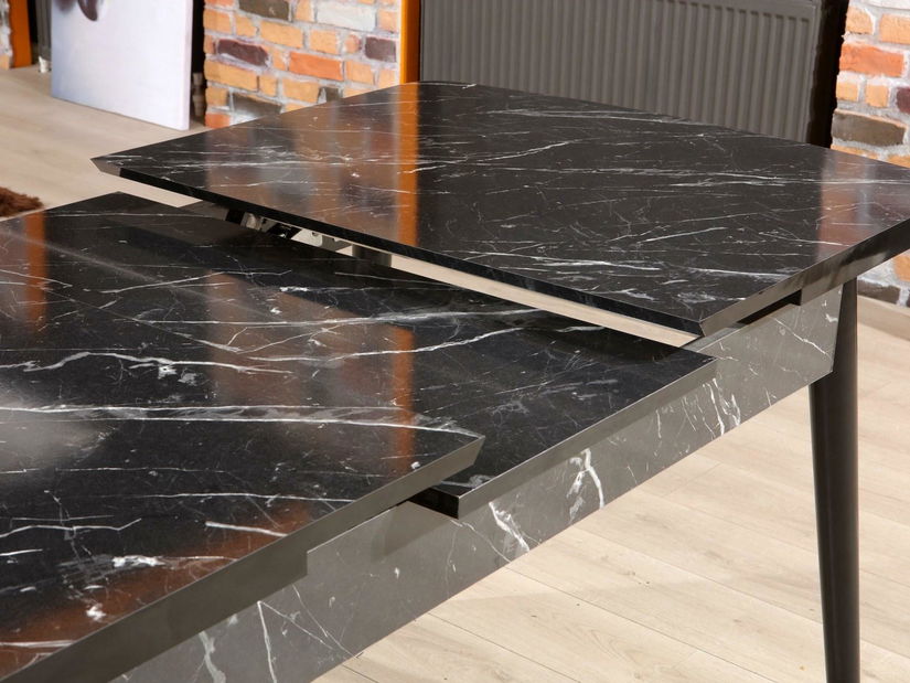 Masă sufragerie Pinava 1 (negru) (pentru 4 persoane)