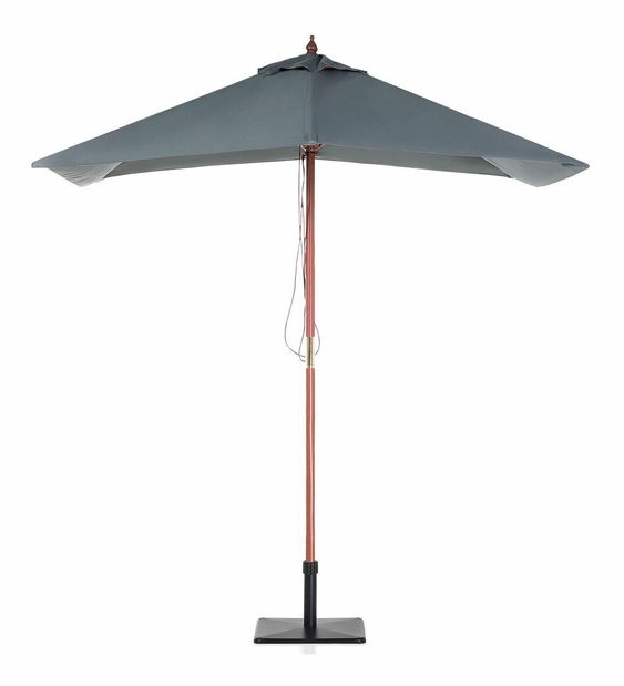 Záhradný slnečník 144 cm FLAME (drevo) (tmavosivá)