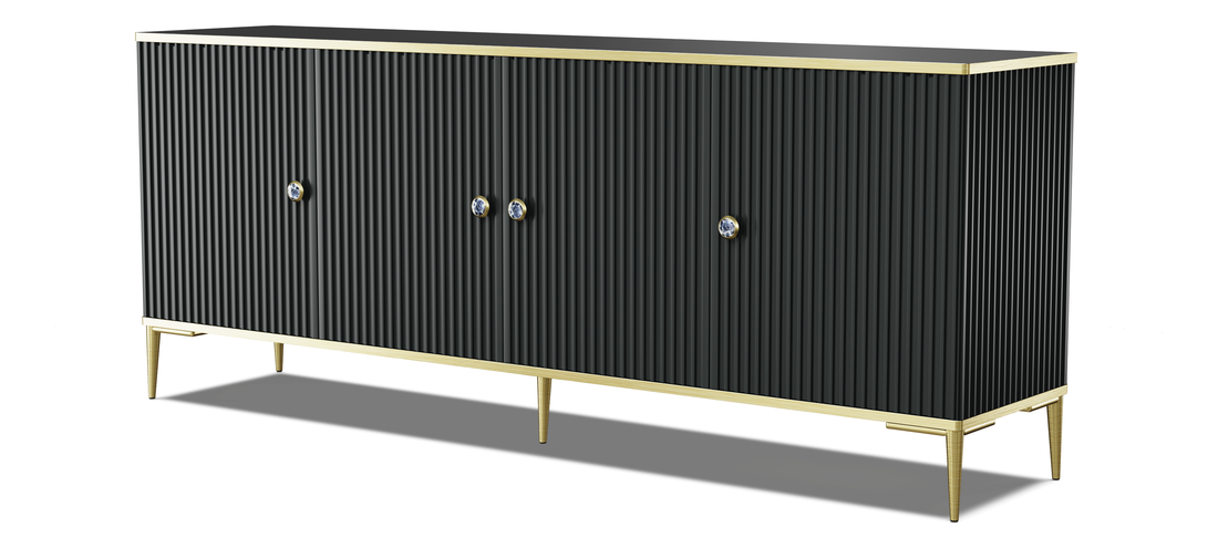 Dulap Pietra 4D (Negru)