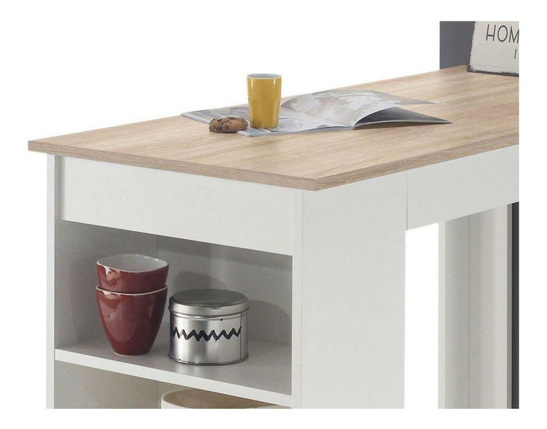 Barski stol Matioso 1 (hrast artisan + bijela)