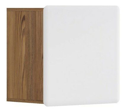 Skrinka na stenu BRW Possi Light SFW1D/5/5 (smrekovec sibiu zlatý + lesk biely)