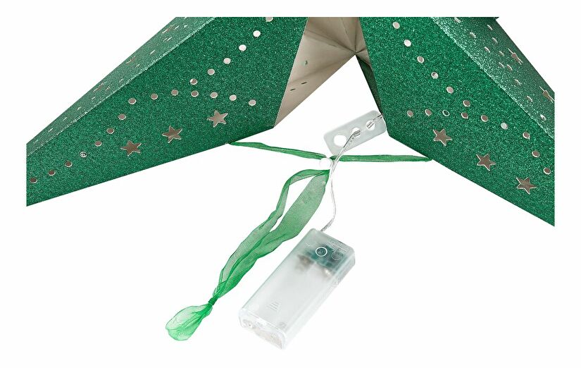 Set 2 viseće zvijezde 60 cm Monti (svjetlucava zelena)