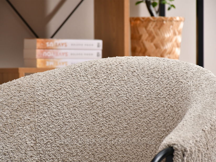 Kreslo Carma F (tmavobéžová + čierna)