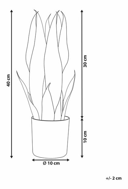 Umelá rastlina v kvetináči 40 cm Plano (zelená)