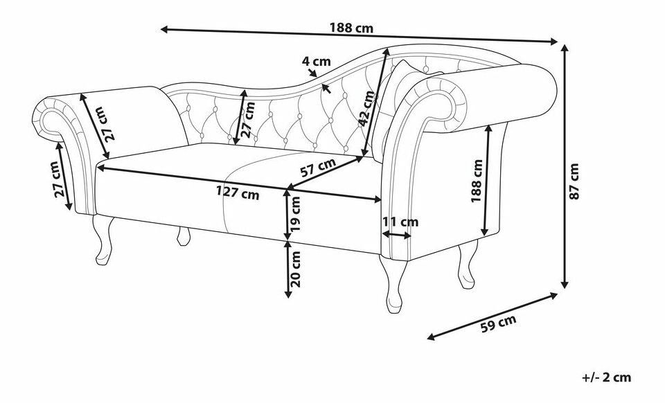 Sofa LATIOSA (bež) (D)