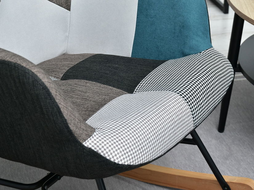 Fotel Sibyla (patchwork + fekete)