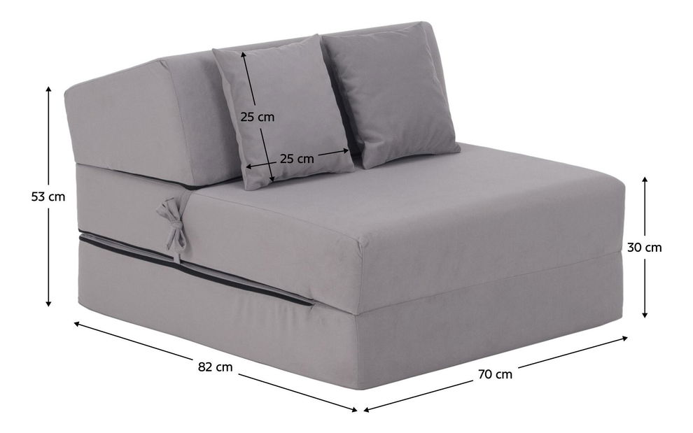 Fotoliu extensibil Plantearan (gri deschis) 