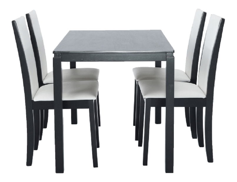 Étkező garnitúra (1+4) Verni New (wenge + fehér) *bazár