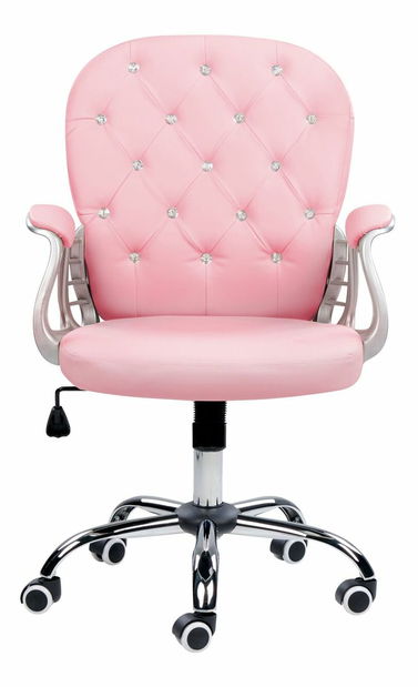 Kancelárska stolička Princie (ružová ekokoža)