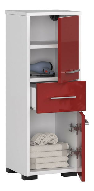 Kúpeľňová skrinka Farid TYP6 (červený lesk)