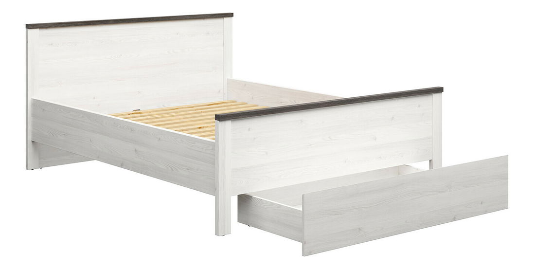 Pat matrimonial 160 cm Hesen LOZ1S/140 (zadă sibiu deschis + pin larico)