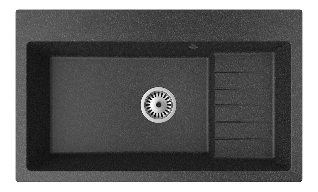 Mosogató Akream (fekete + stuktúra) (2 csaplyukkal)