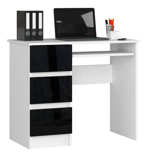 Masă PC Benicio (Negru lucios) (S)