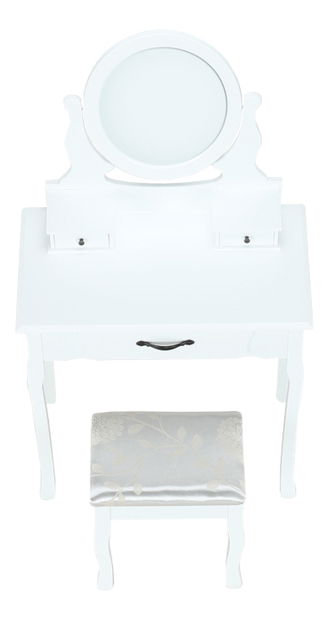 Toaletni stolić s tabureom Linetik (bijela)