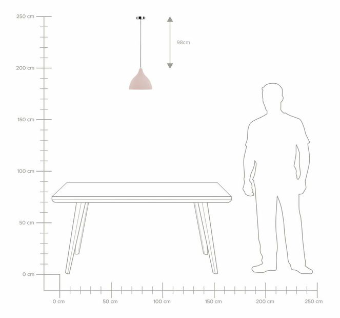 Závesná lampa Lambeth (ružová)