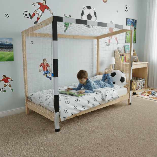 Dječji krevet na kat 90 cm Facilmente (prirodna + bijela + crna) (s podnicom)