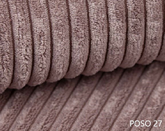 Colțar Denia U (roz pudră)