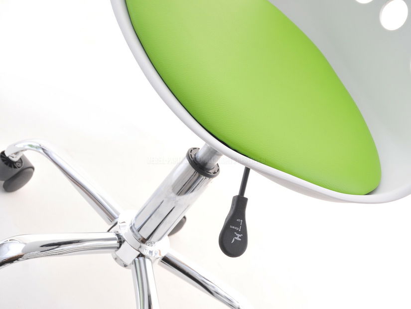 Detská stolička Footy (zelená + chrómová)