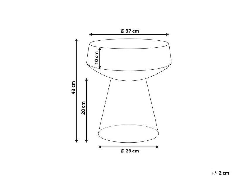 Măsuță laterală Lugy (transparent)