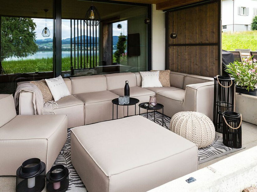 Záhradná sedacia súprava ARRIVE (béžová) (pre 7 osôb)