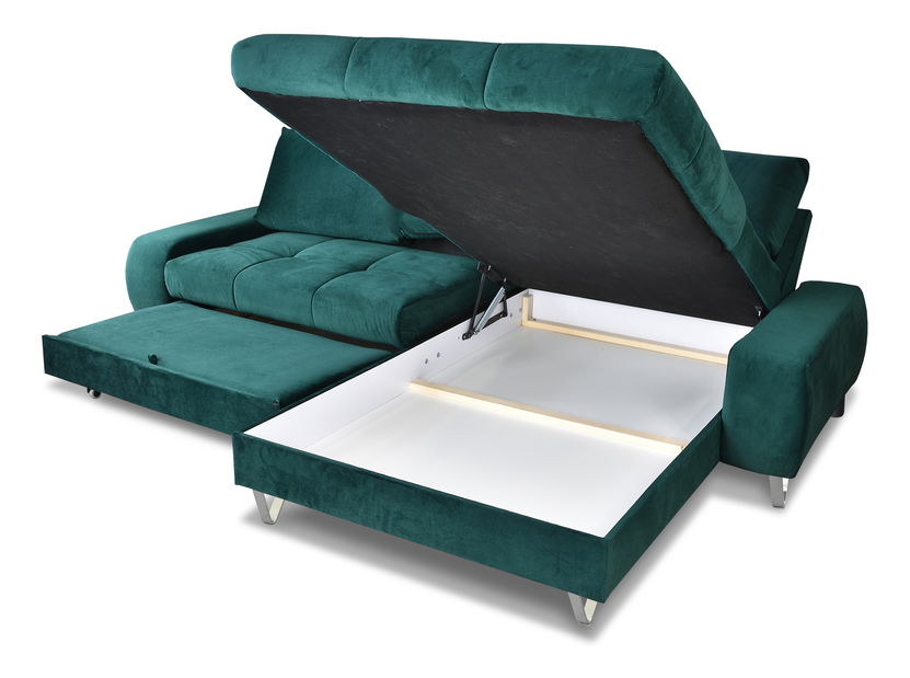 Sarokkanapé Hermon (J) (zöld)