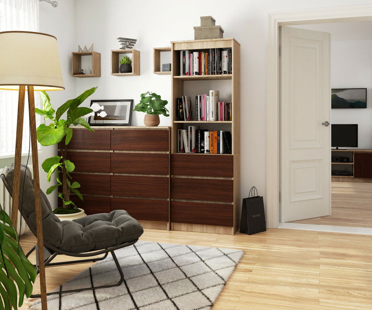 Raft Ravindra (Stejar sonoma + wenge)