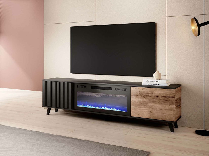 TV asztal Remali (fekete + wotan tölgy)