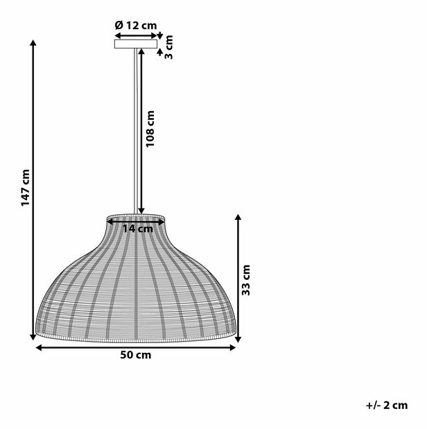Závesná lampa Moli (žltá)