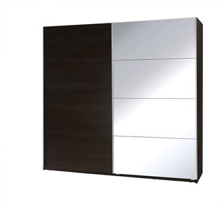 Ruhásszekrény tolóajtókkal Twistral 2 B (wenge) (tükörrel)