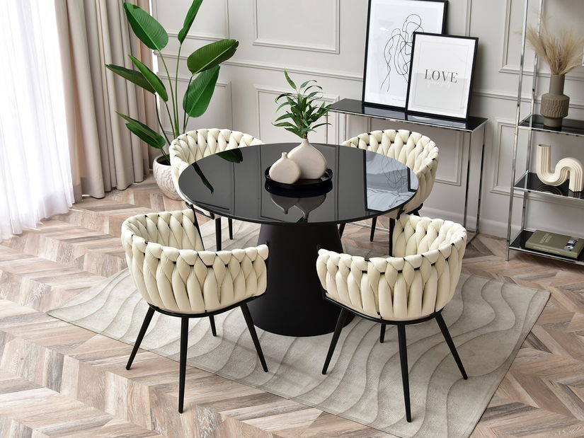 Jedálenská stolička Radio (smotanová + čierna)