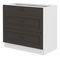 Alsó konyhaszekrény Sheila 80 D 3S BB (fehér + grafit)