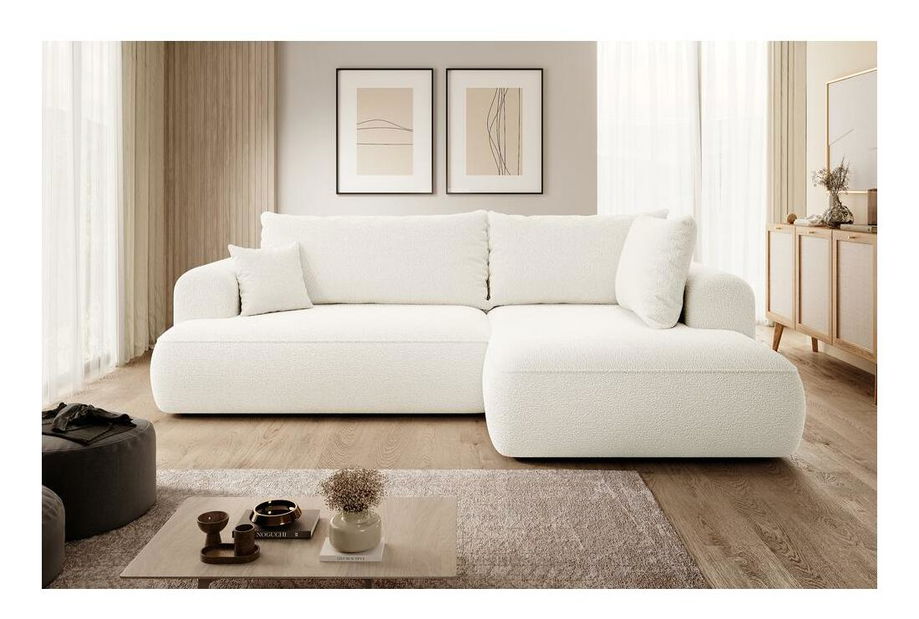 Colțar Olivo II (D) (crem + negru)