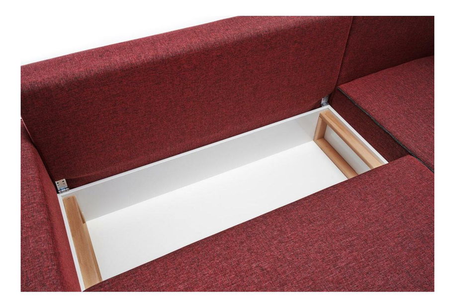 Rohová sedačka v tvare U Emilie (s úl. priestorom) (červená)