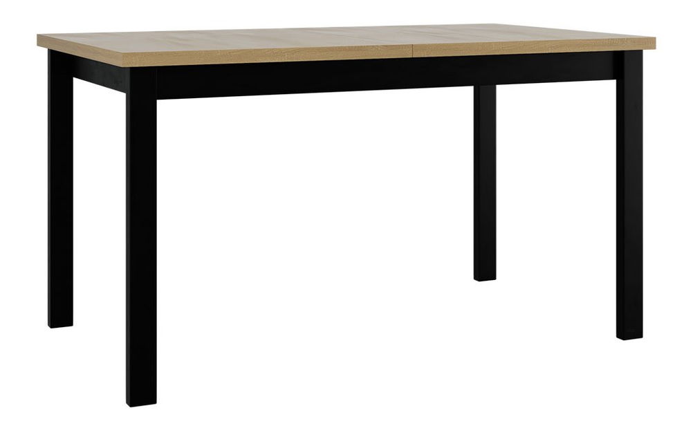 Masă sufragerie extensibilă Deasal 80 x 140 180 II (Stejar sonoma + Negru) (pentru 4-8 persoane)