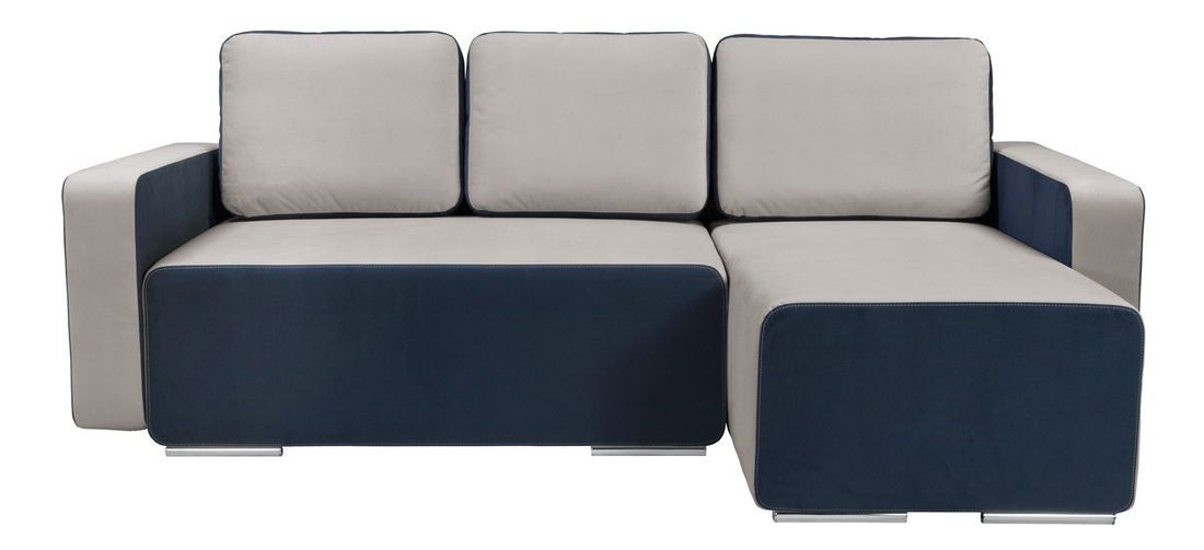 Rohová sedačka Zahara modrá/sivá, pravá