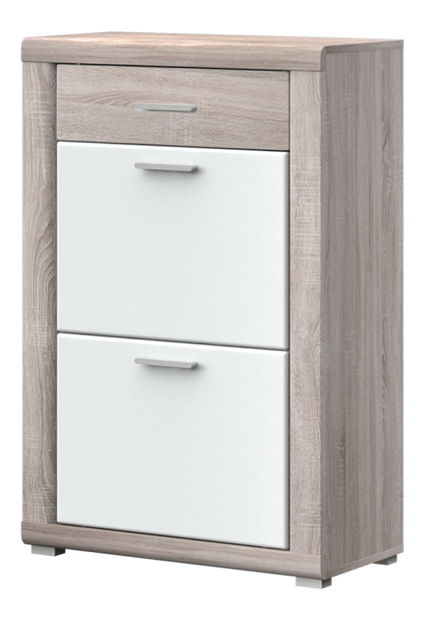 Botník (skrinka na topánky) Decodom Berlingo dub pílený bardolino + lesk biely vysoký