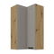 Horná rohová kuchynská skrinka Lucid 60x60 GN-108 2F (90°) (korpus: dub artisan + front: mdf claygrey)