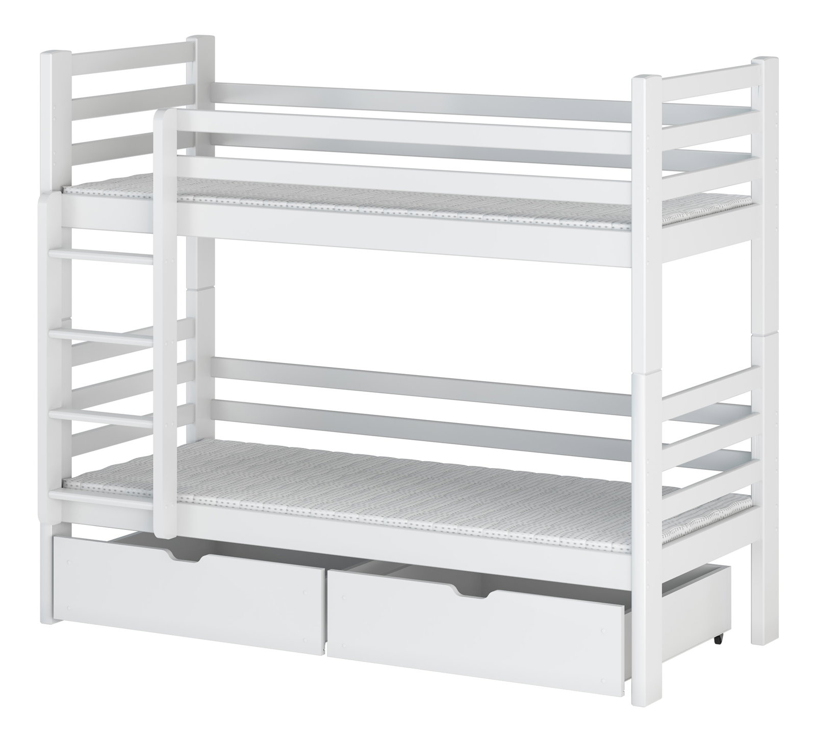 Detská posteľ 80 x 190 cm Paul (s roštom a úl. priestorom) (biela)