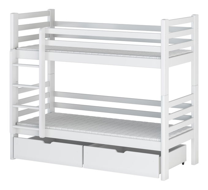 Dječji krevet 90 x 190 cm Paul (s podnicom i prostorom za odlaganje) (bijela)