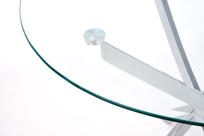 Blagovaonski stol Raunds (za 4 osobe) (transparentna + krom)